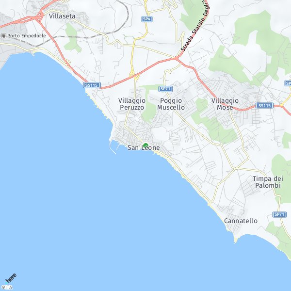 HERE Map of San Leone, Italia